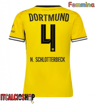 Borussia Dortmund Nico Schlotterbeck #4 Prima Maglia Femmina 2026-27 Manica Corta